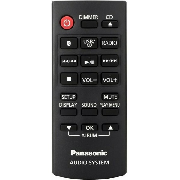 Panasonic Ηχοσύστημα 2.0 SC-PM250 20W με CD / Digital Media Player και Bluetooth Μαύρο