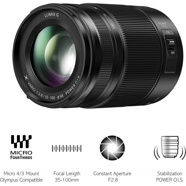 Panasonic H-HSA35100E9 Lumix G X Vario 35-100 mm / F2.8 / Power O.I.S. Black