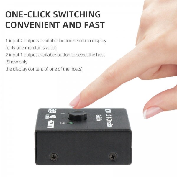 2 in 1 Out Bi-directional HDMI 2.0 Switch 4K 1080