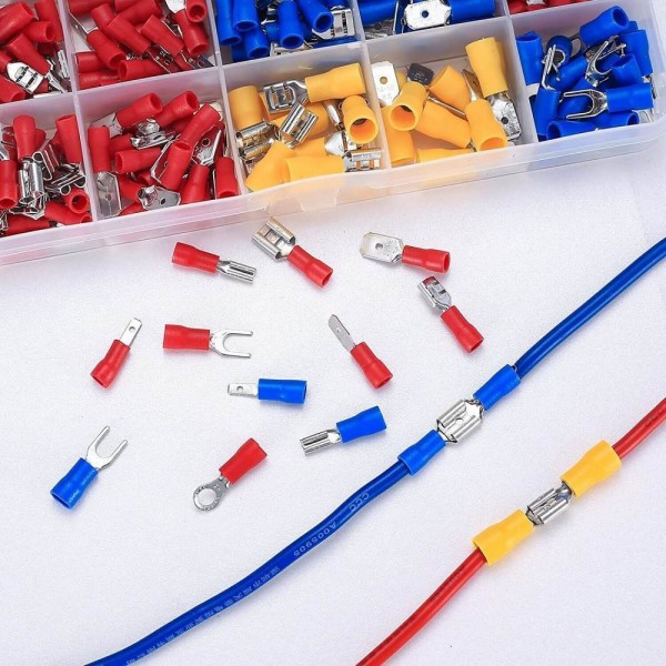 280pcs Aκροδέκτες Assorted Spade Terminals Insulated Cable Connector 