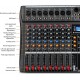 8 Channel Audio Mixer Console 48V Phantom w USB Bluetooth 