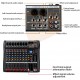 8 Channel Audio Mixer Console 48V Phantom w USB Bluetooth 