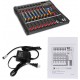 8 Channel Audio Mixer Console 48V Phantom w USB Bluetooth 