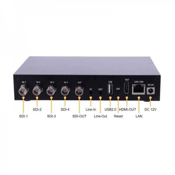 3G-SDI 4-Channel SDI Encoder 4K Decoder H.265/264 NDI SRT RTMP