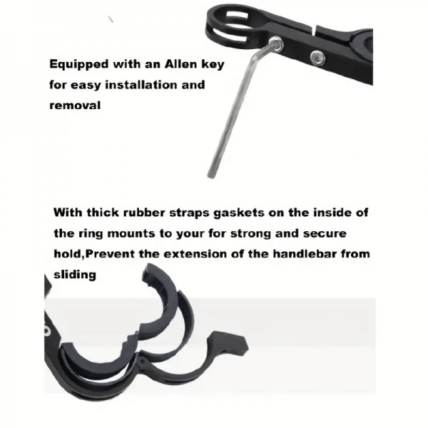 Bike Multifunctional Aluminum Handlebar Extension f Camera