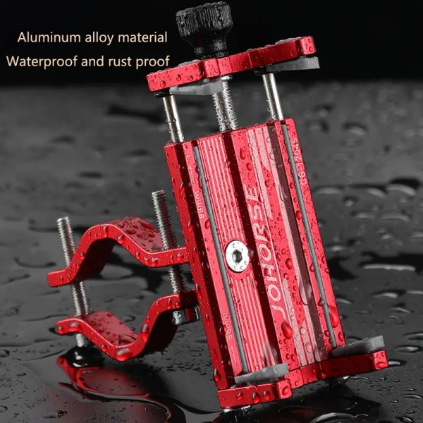 DIAT Universal Aluminum Bike Secure Phone Mount (Red)