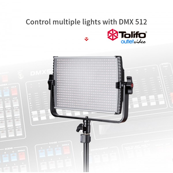 Φωτιστικό TOLIFO GK-1000B PRO CRI 98 Aluminum Studio Led + AC Power (Bi Color 7.200 LM)