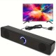 Powered Soundbar Speaker with Volume Control (USB+3.5mm Audio Plug)