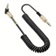 WOXLINE 3.5mm Audio Coiled Cable,Right Angle 3.5mm Male To Male Stereo TRS