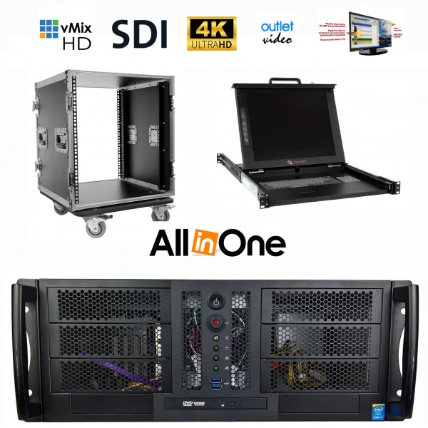 OUTLETVIDEO Broadcast Mobile TV Studio Vmix All in One (SDI or HDMI)