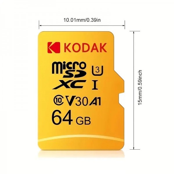 KODAK 64GB Ultra Performance MicroSDXC UHS-U3 V30