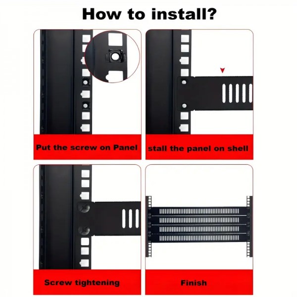 1U 19" Blank Rack Mount Panel With Ventilation