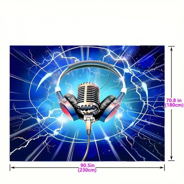 Broadcast Radio Vinyl Backdrop f Talk Shows & Photography