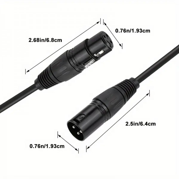 WOXLINE καλώδιο 5m XLR 3 Pin Male to Female Cable Cord