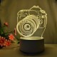 7 Color Modes 3D Camera Design LED Night Light