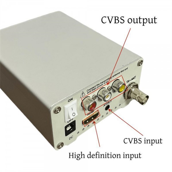 Αναλογικός πομπός σήματος τηλεόρασης 0.5W-2W με HDMI και CVBS με εσωτερική κεραία