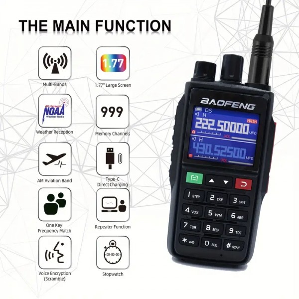 Baofeng 5W Air-band UV-22 Walkie Talkie With NOAA For Hiking