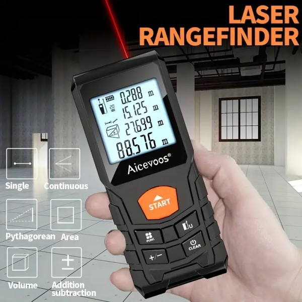 Digital Laser Rangefinder 50M Distance Meter Trena 