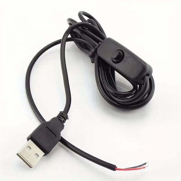 USB Extension Cable Connector 1M USB Power Cable On/off Switch Electrical Wire