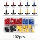 102pcs Aκροδέκτες Assorted Spade Terminals Insulated Cable Connector 