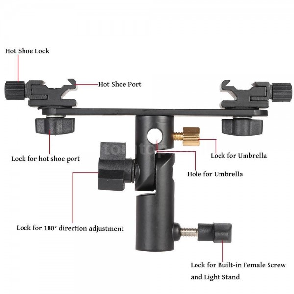 Dual Speedlight Flash Bracket