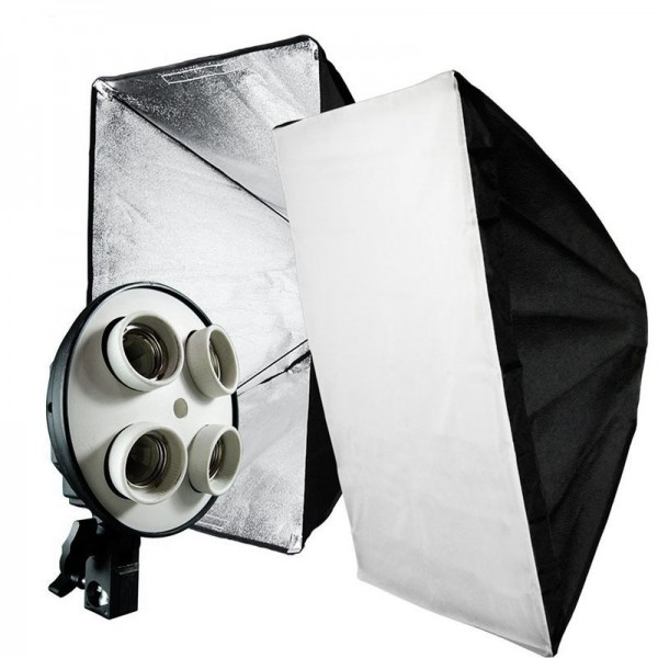 OutletVideo XL4 φωτιστικό Softbox με λάμπα κ τρίποδα (2700W-44.000 LM)