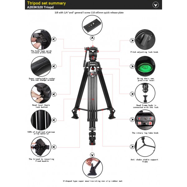 Studio Kit - Τρίποδας Diat με κεφαλή KS20 + βάση κίνησης εδάφους DW75 Dolly