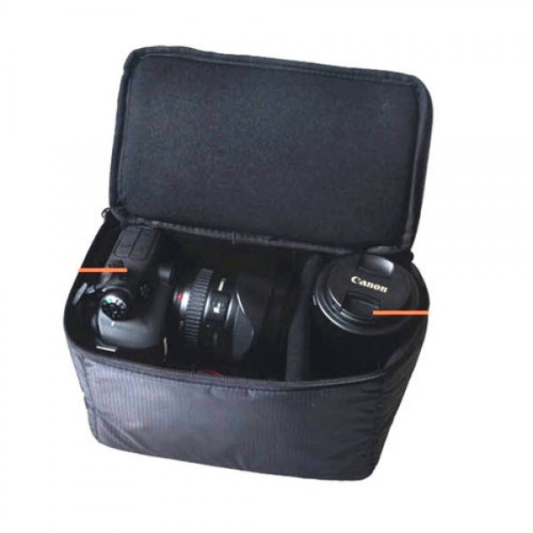 DSLR Black Dividers 2 Camera Lens Bag