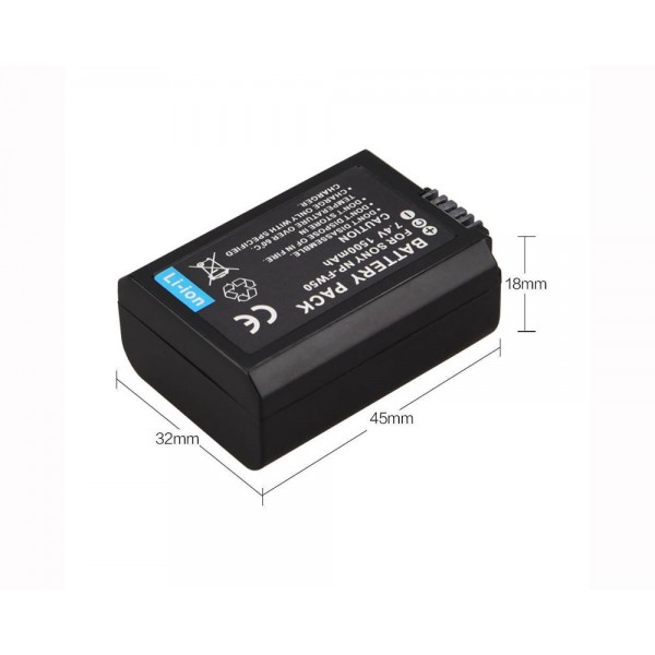 2 μπαταρίες 1500mAh NP-FW50 για κάμερες Sony με φορτιστή