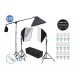 OutletVideo XL12 ολοκληρωμένο σετ φωτιστικών Softbox με XL Havy Backdrop Kit (8100W - 132.000 Lumens)