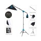 Σετ φωτισμού OutletVideo XL12 Softbox Kit με φωτογραφικό τραπέζι Still life 2m x 1m