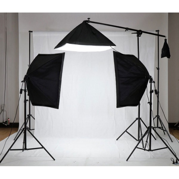 Σετ φωτισμού OutletVideo XL12 Softbox Kit με φωτογραφικό τραπέζι Still life 2m x 1m