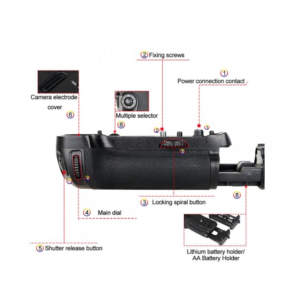 Vertical Battery Grip για κάμερα Nikon D850 as BG-2X