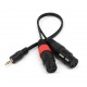 WOXLINE μετατροπέας 3.5mm DSLR Male Stereo TRS  to Dual 2 Female 3pin XLR Cable 