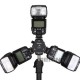 Universal Triple Speedlite Head Bracket 3.5mm trigger