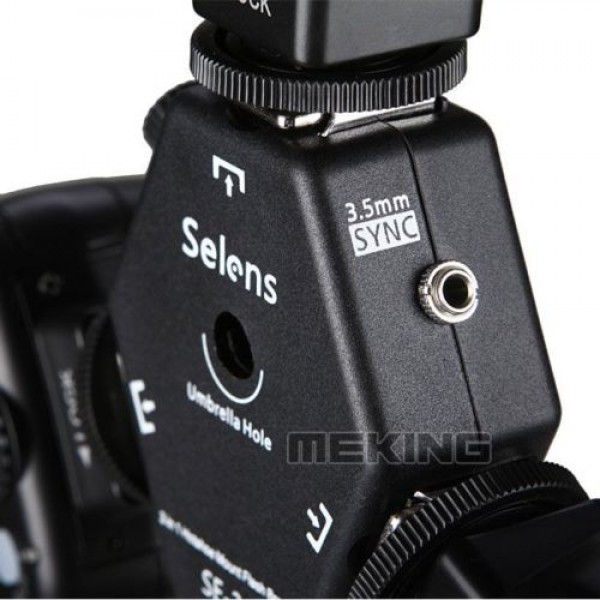 Universal Triple Speedlite Head Bracket 3.5mm trigger