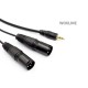 WOXLINE καλώδιο μετατροπέας 1.5m Stereo TRS Jack Plug to 2 Male XLR 