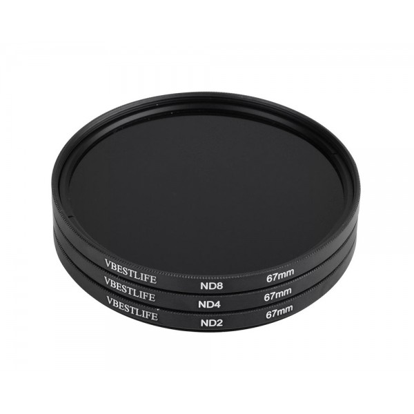 Σετ 3 φωτογραφικών φίλτρων 82mm ND2+ND4+ND8 με αξεσουάρ