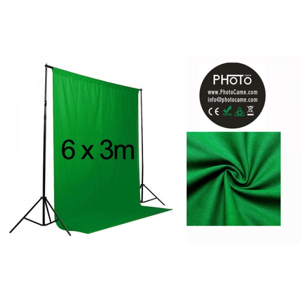 Chromakey βαμβακερό φωτογραφικό πανί 6x3m - 100% Cotton