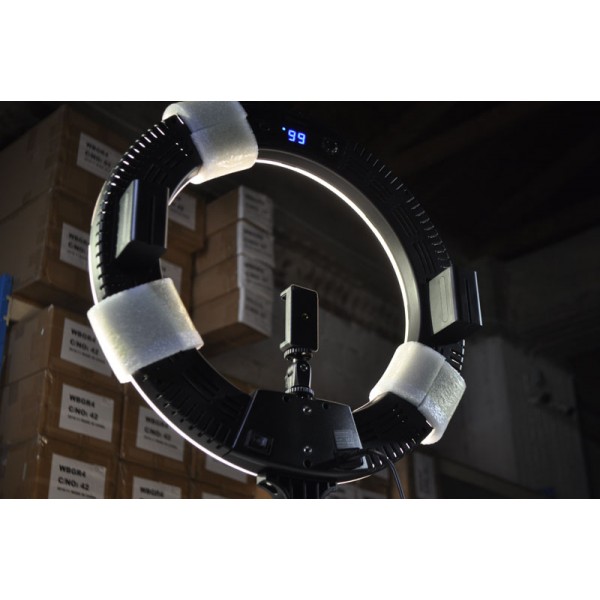 Φωτιστικό LED SMD τεχνολογίας Tolifo 430 Ring Light Make up με βάση τηλεφώνου  (Bi Color 48W - 4800 LM - Battery & AC Type)