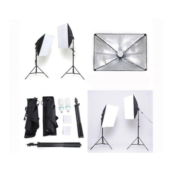 DIAT XL2 σετ φωτισμού Softbox με 2 λάμπες (1350W - 22.000 Lumens)