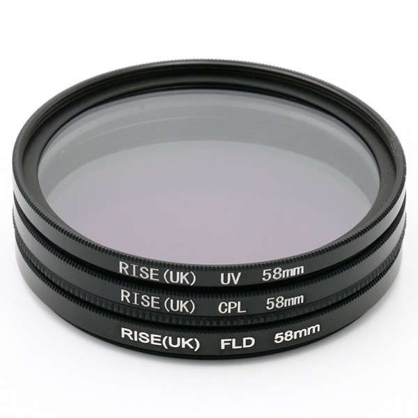 Σετ 3 φωτογραφικών φίλτρων 58MM UV CPL FLD με αξεσουάρ