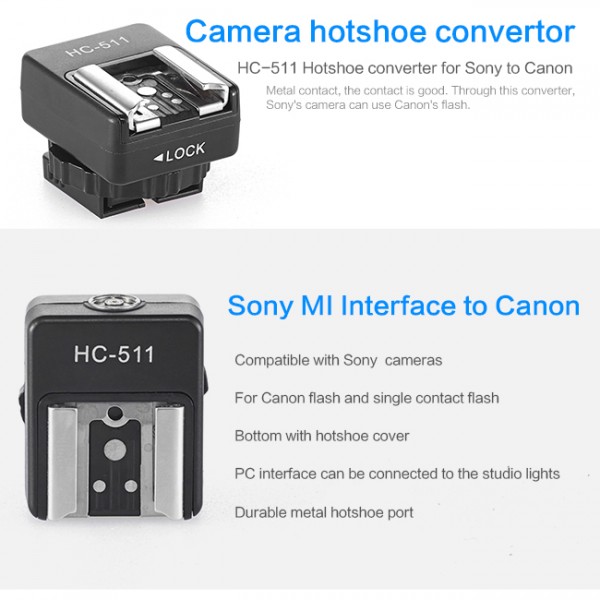 Adapter For Sony Camera MI Interface to Canon Flash