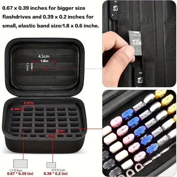 Θήκη για αποθήκευση USB Flash Drive & SD Card 46 Θέσεων Θήκη για αποθήκευση USB Flash Drive & SD Card 46 Θέσεων