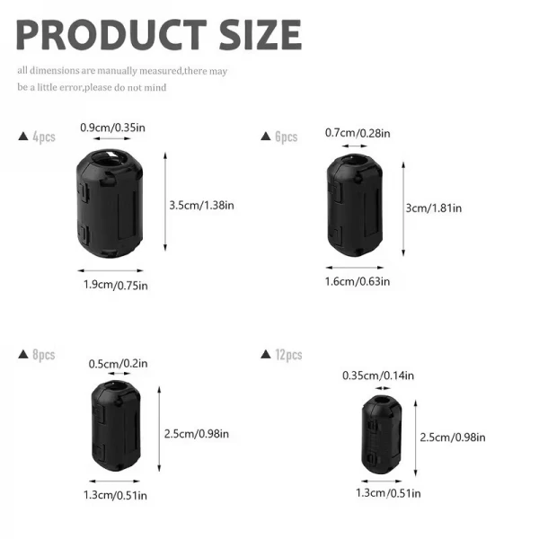 30 τεμ Φερρίτες κουμπωτοί καλωδίων Snap-in Anti-interference σε Κουτί 30 τεμ Φερρίτες κουμπωτοί καλωδίων Snap-in Anti-interference σε Κουτί