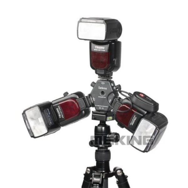 Universal Triple Speedlite Head Bracket 3.5mm trigger Universal Triple Speedlite Head Bracket 3.5mm trigger