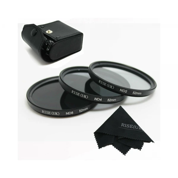 Σετ 3 φωτογραφικών φίλτρων 52mm ND2+ND4+ND8 με αξεσουάρ Σετ 3 φωτογραφικών φίλτρων 52mm ND2+ND4+ND8 με αξεσουάρ